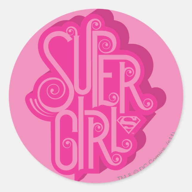 Sticker Rond Supergirl Swirl 2 (Devant)