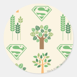 Sticker Rond Supergirl Trees
