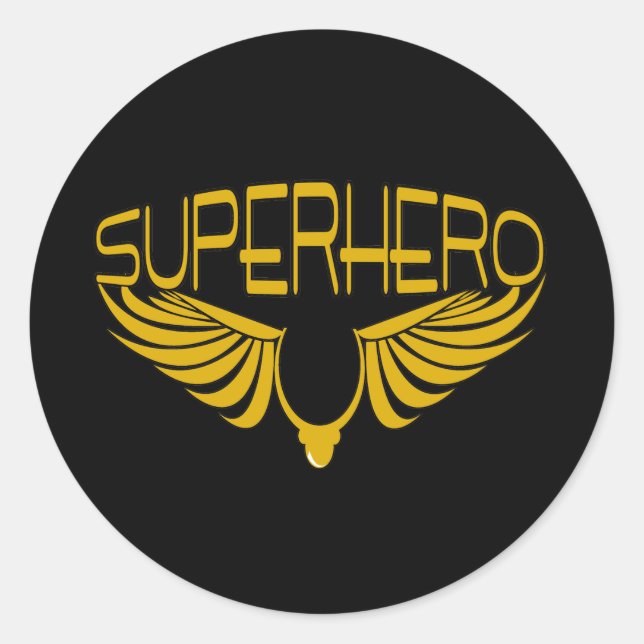 Sticker Rond Superhero (Devant)