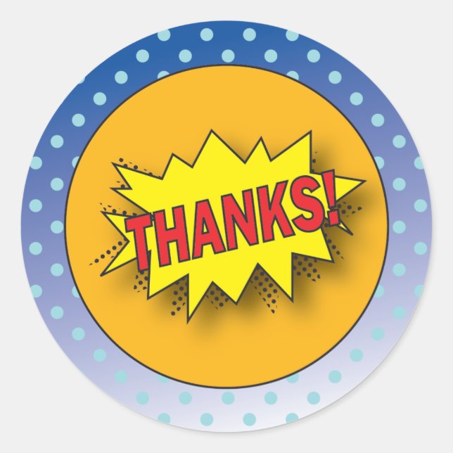 Sticker Rond Superhero | Favoriser l'autocollant (Devant)