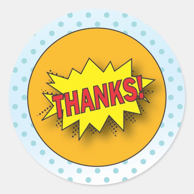 Sticker Rond Superhero | Favoriser l'autocollant (Devant)