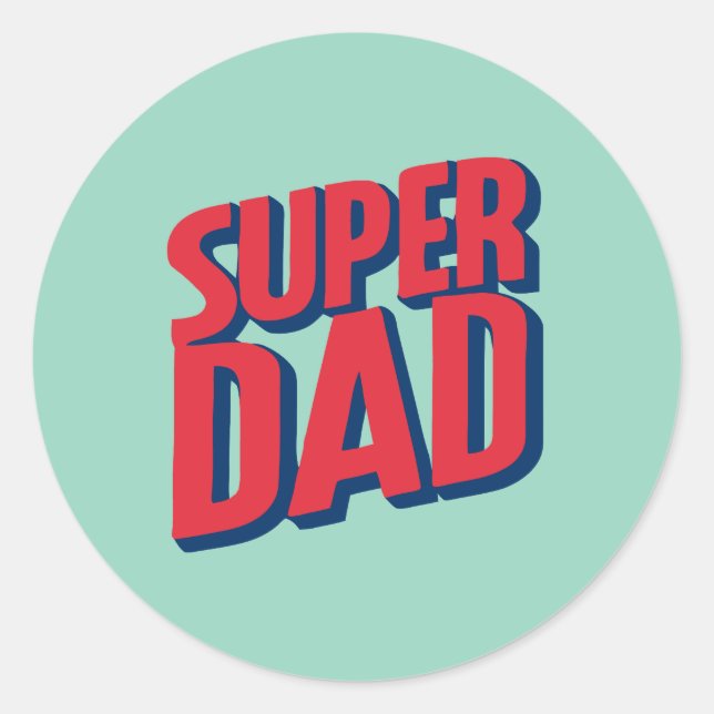 Sticker Rond Superhero papa (Devant)