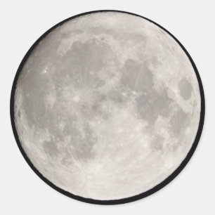 Sticker Rond Superlune dans le ciel noir