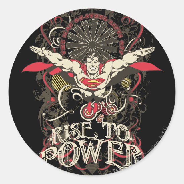 Sticker Rond Superman - C'est Showtime ! Poster (Devant)