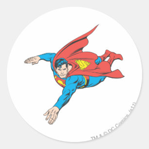 Sticker Rond Superman Dives Left