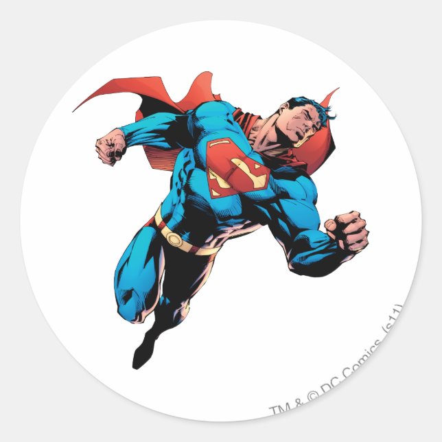 Sticker Rond Superman en costume (Devant)