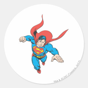 Sticker Rond Superman fait un bond en avant