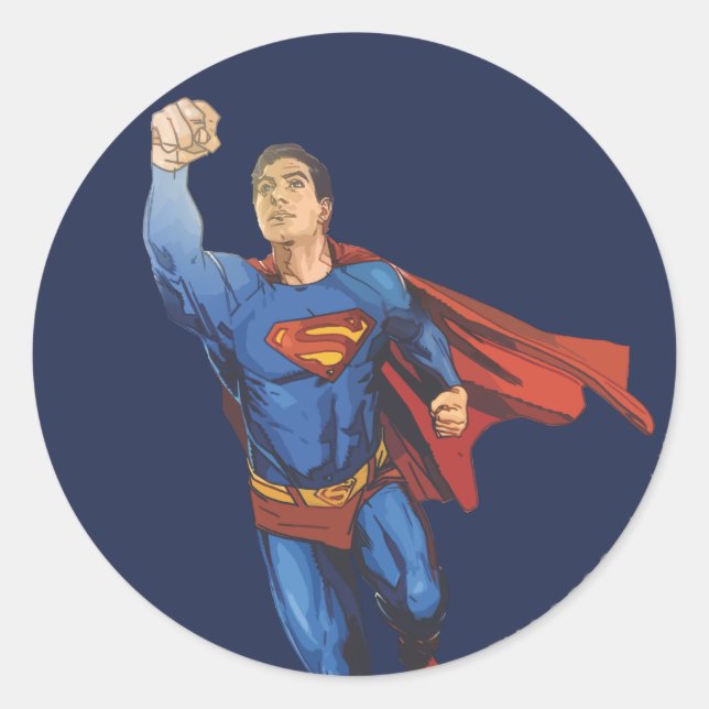 Sticker Rond Superman Flying Left (Devant)