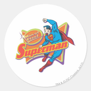 Sticker Rond Superman - Homme d'acier