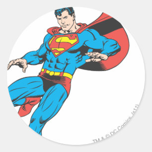 Sticker Rond Superman Lands Lightly 2