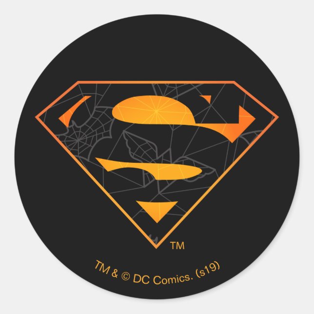 Sticker Rond Superman | Logo inspiré d'Halloween (Devant)