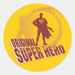Sticker Rond Superman Original Super Hero
