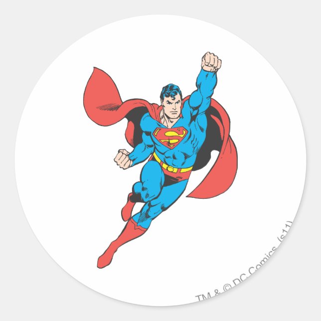 Sticker Rond Superman Poing droit levé (Devant)