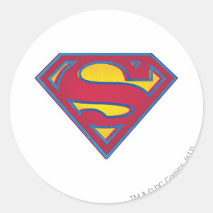 Sticker Rond Superman S-Shield   Logo de points