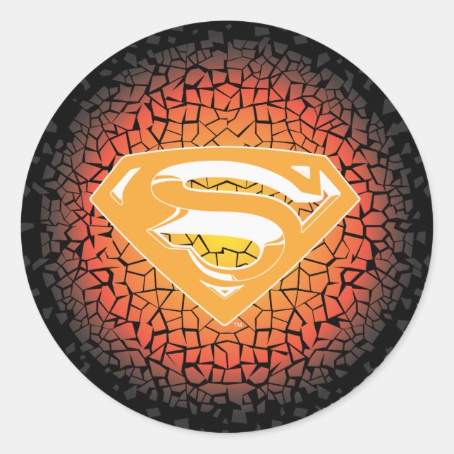 Sticker Rond Superman Stylisé | Logo Crackle (Devant)