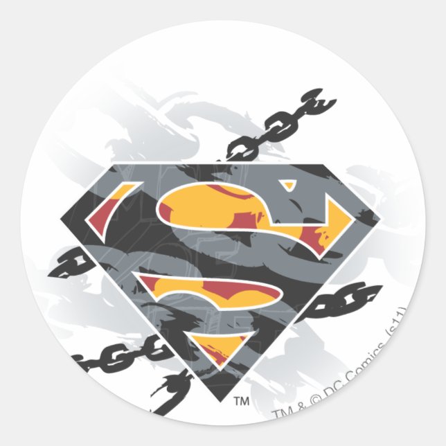 Sticker Rond Superman Stylisé | Logo des chaînes (Devant)