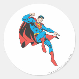 Sticker Rond Superman Terres Légèrement