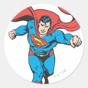 Sticker Rond Superman tourne en avant 2