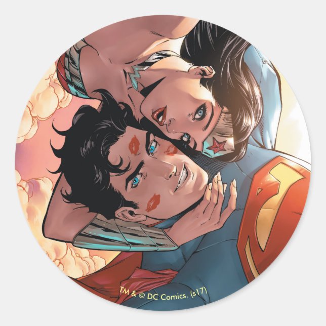 Sticker Rond Superman/Wonder Woman Couverture comique #11 Varia (Devant)