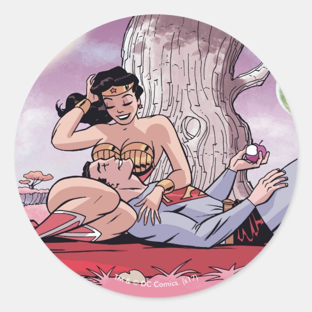 Sticker Rond Superman/Wonder Woman Couverture comique #14 Varia (Devant)