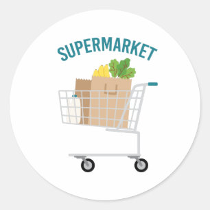 Sticker Rond Supermarché