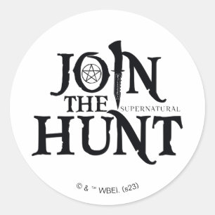 Sticker Rond Supernatural "Join the Hunt"