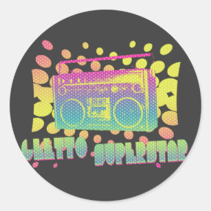 Sticker Rond Superstar du ghetto