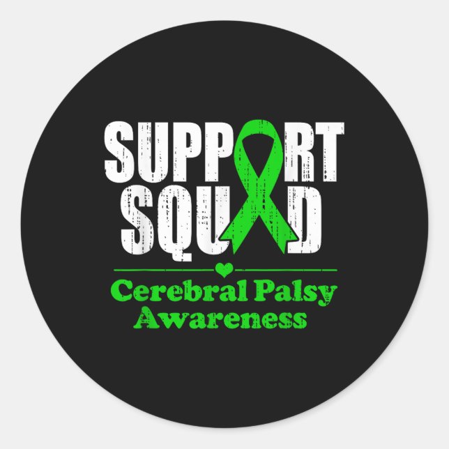 Sticker Rond Support Cérébral Palsy Cp Mois de sensibilisation  (Devant)