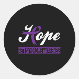 Sticker Rond Support de sensibilisation au syndrome de Rett du