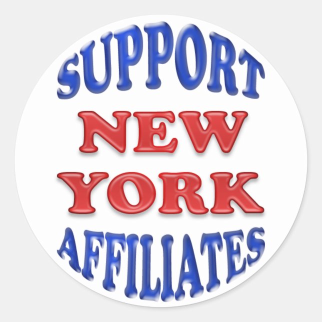 Sticker Rond Support des affiliés de New York (Devant)