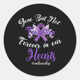 Sticker Rond Support End Overdose Love One Memorial Overdose A