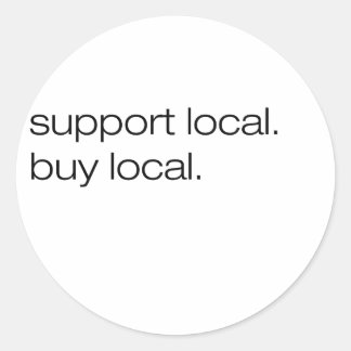 Sticker Rond Support Local Acheter Local