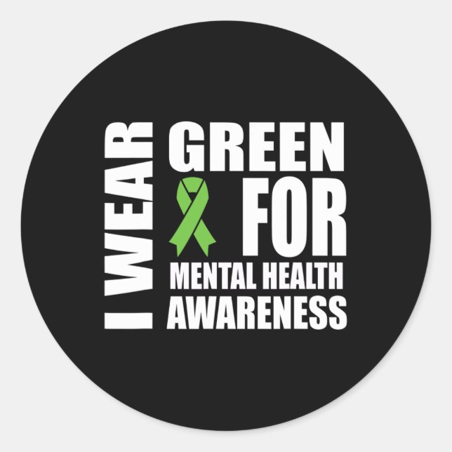 Sticker Rond Support mental pour la santé (Devant)