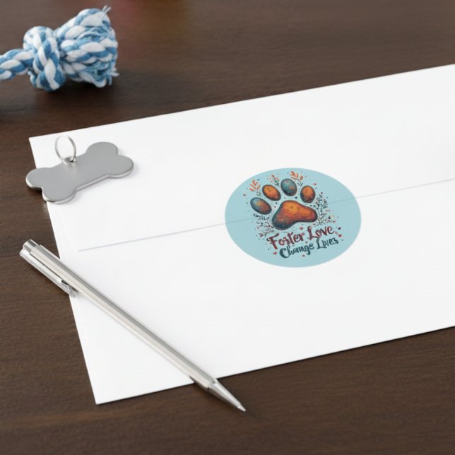 Sticker Rond Support pour animaux de compagnie (Pet foster supporter stickers)