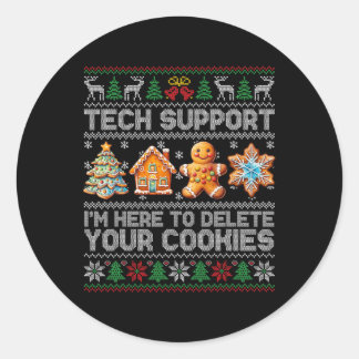 Sticker Rond Support technique de Noël ici pour supprimer les c