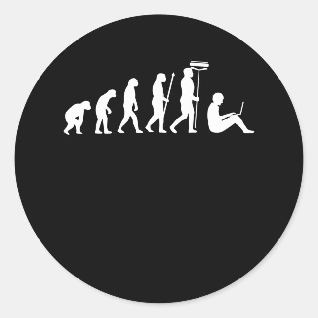 Sticker Rond Support technique Evolution Informatique Programme (Devant)