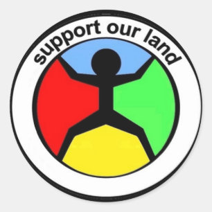 Sticker Rond SupportAutocollant OurLand 3"