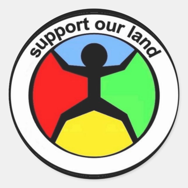 Sticker Rond SupportAutocollant OurLand 3" (Devant)