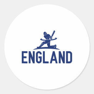 Sticker Rond Supporter de cricket d'Angleterre. Hommes