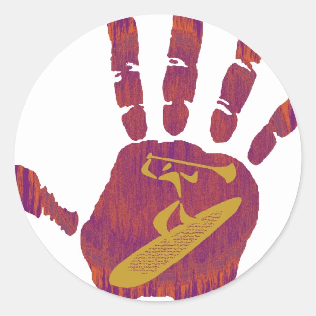 STICKER ROND SUPPRIME LA MAIN (Devant)