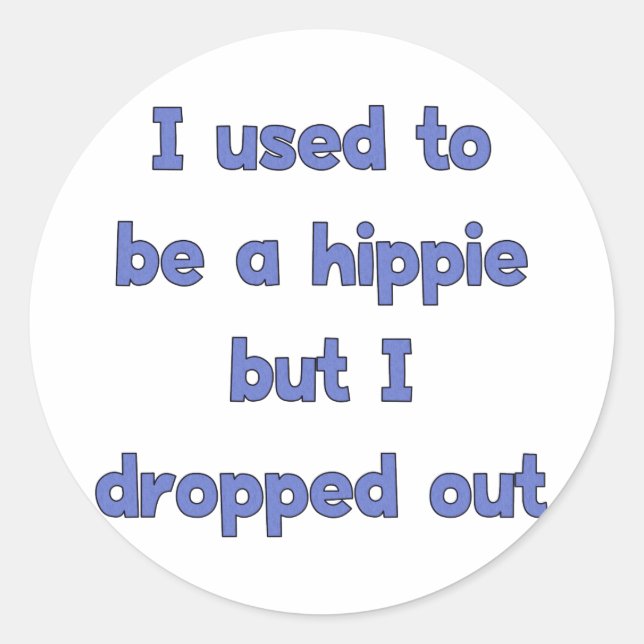 Sticker Rond Supprimer Hippie (Devant)