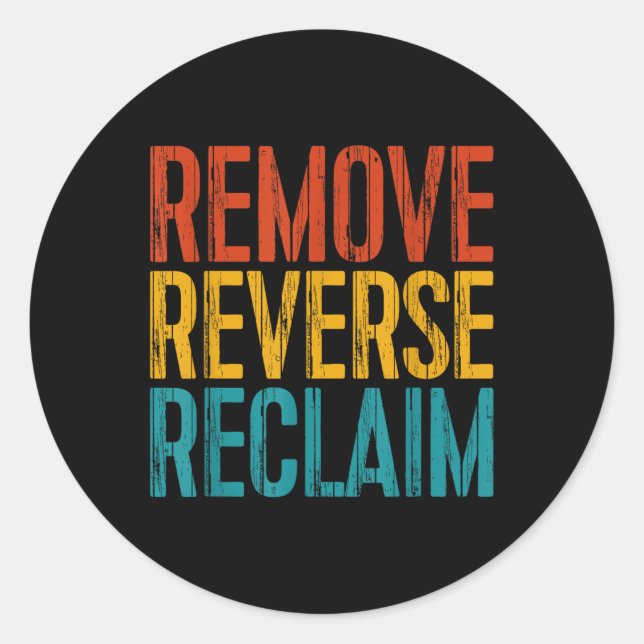 Sticker Rond Supprimer la contestation de récupération inverse (Devant)