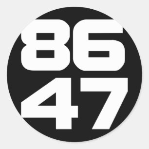 Sticker Rond Sur 86 47 Anti Trump Resist Project 2025