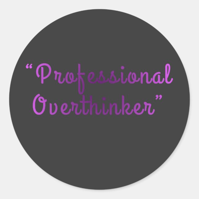 Sticker Rond Sur-analyste professionnel Design drôle et identif (Devant)