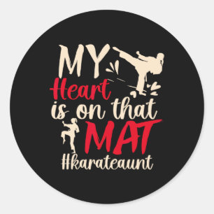 Sticker Rond Sur Ce Mat Karate Tante Karate Tante 2