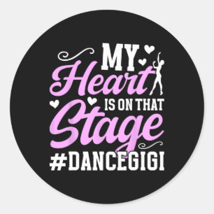 Sticker Rond Sur Cette Scène Danse Gigi D'Une Danse Gigi