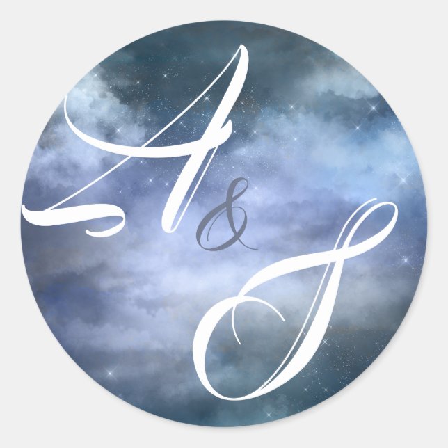 Sticker Rond Sur Cloud Neuf Mariage (Devant)