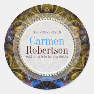 Sticker rond sur Imaginaire d'or biologique