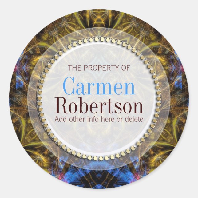 Sticker rond sur Imaginaire d'or biologique (Devant)