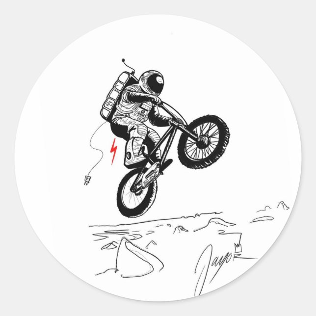 Sticker Rond sur la lune (Devant)